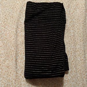 Old navy black/ shiny gold stripe leggings